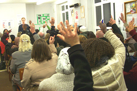 Lorna re-relected unanimously at packed HETRA agm.